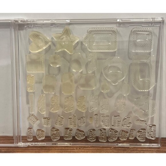 Clear Stamp Set With Dies For Card Making & Scrapbooking - Sentiments & Frames - Picture 8 of 9